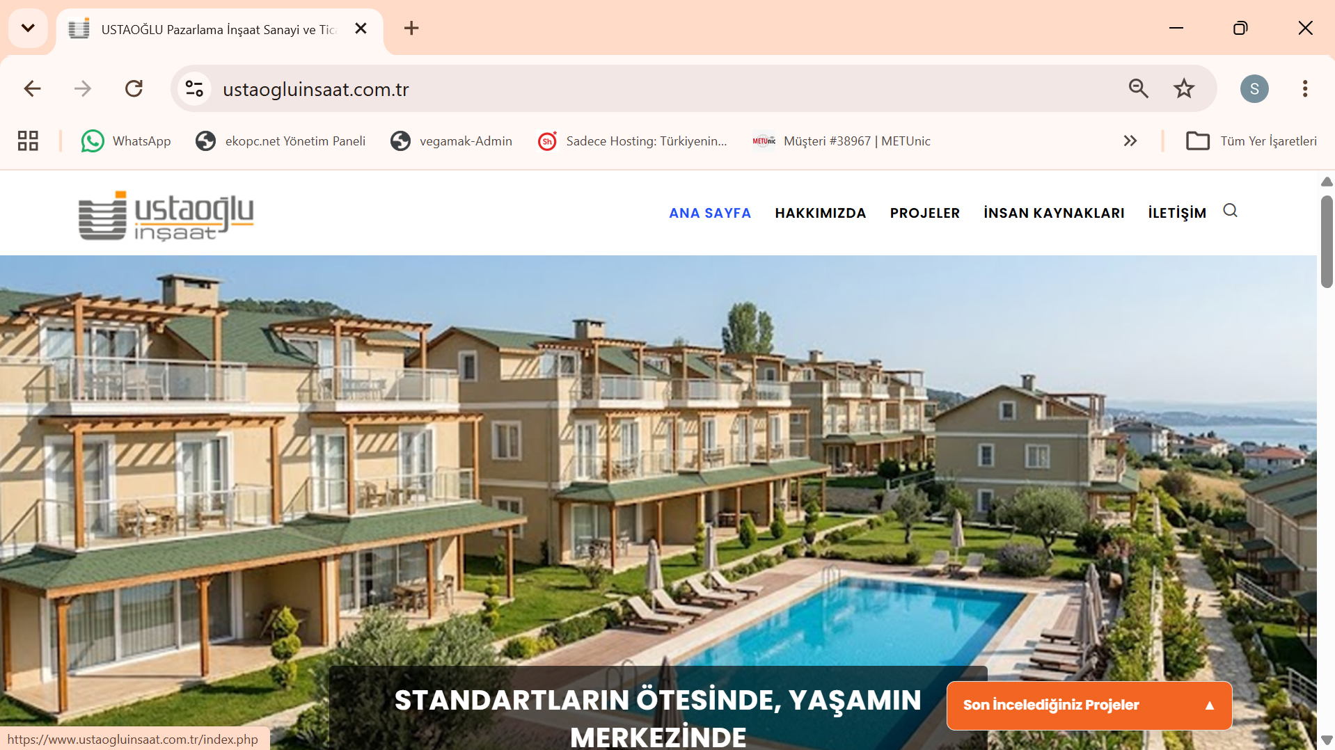 ustaogluinsaat.com.tr - Kurumsal Web Sitesi